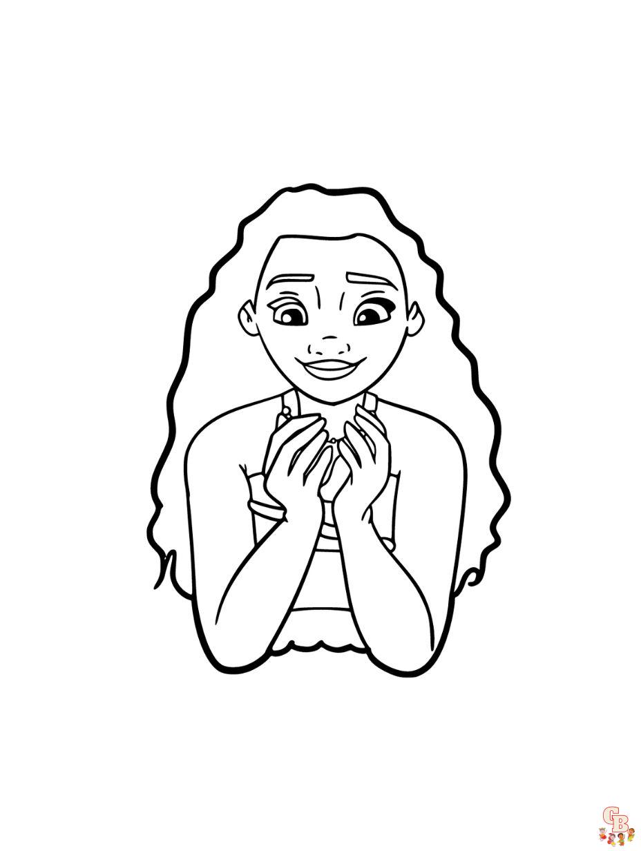 moana coloring pages easy