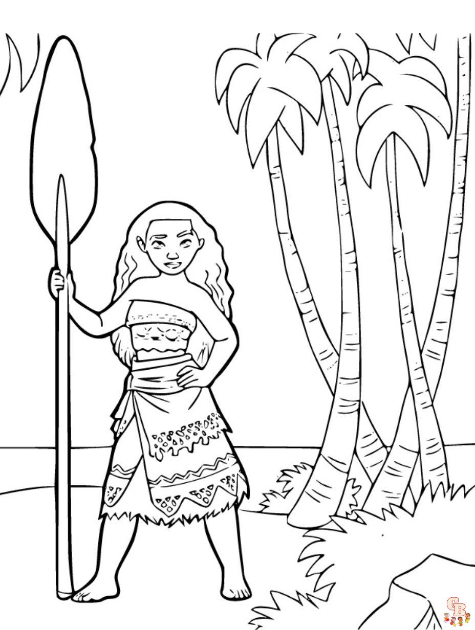 moana coloring pages printable