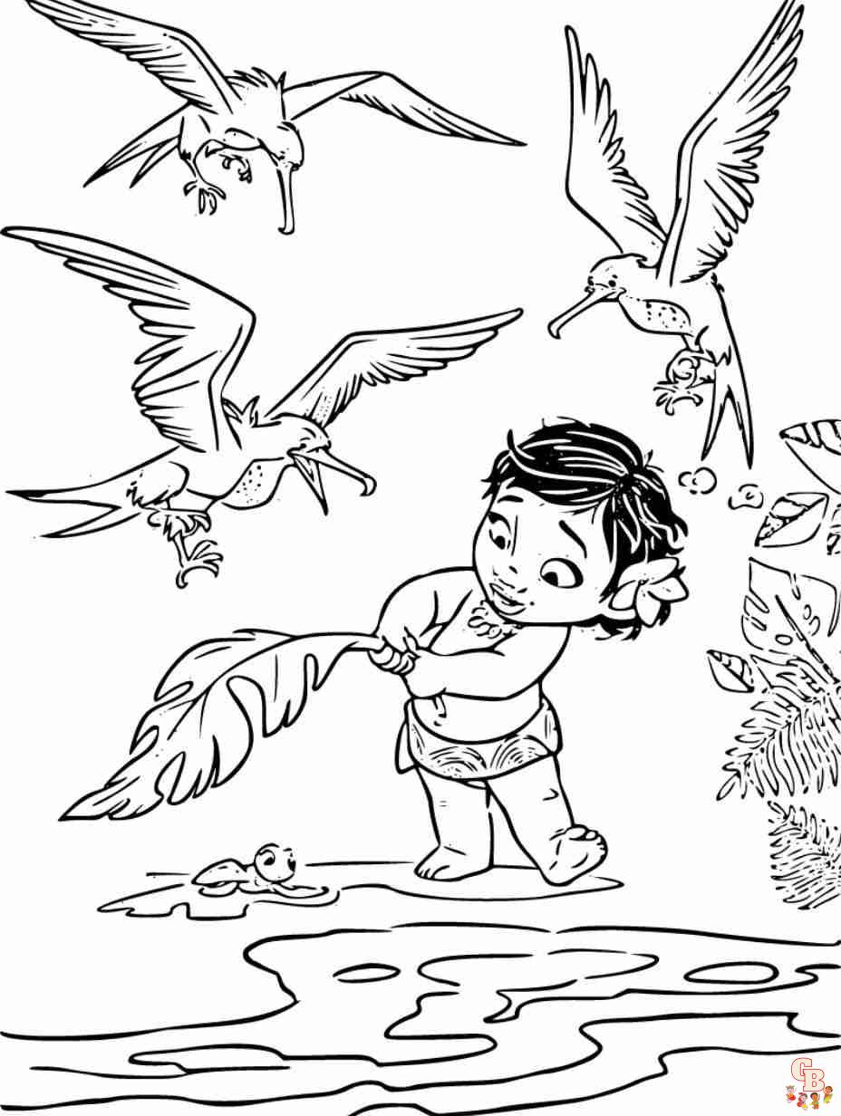 moana coloring pages