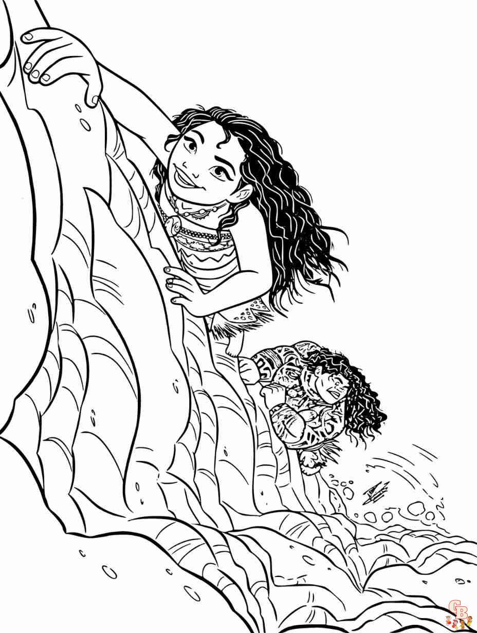 moana maui coloring pages