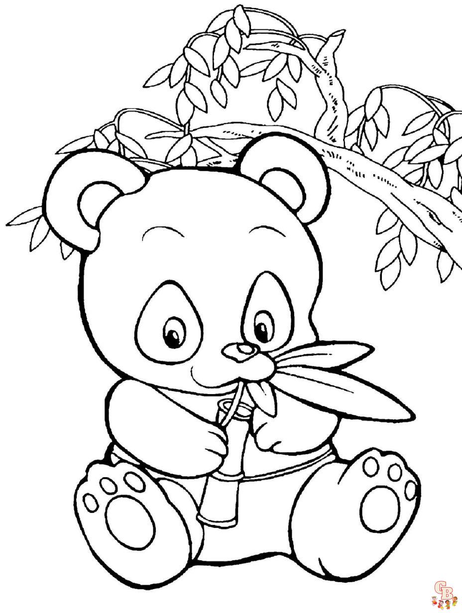 panda bear coloring pages print