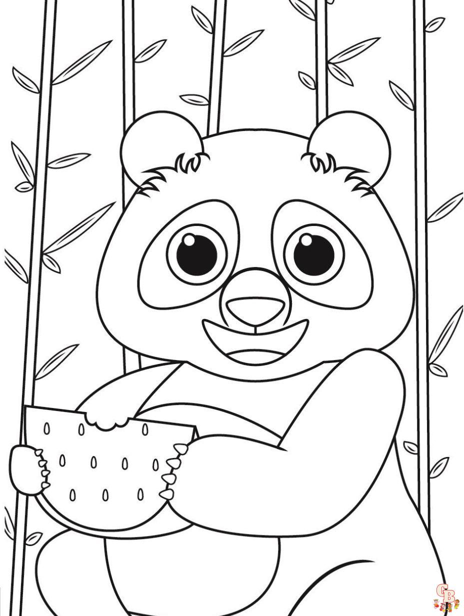 panda bear coloring pages