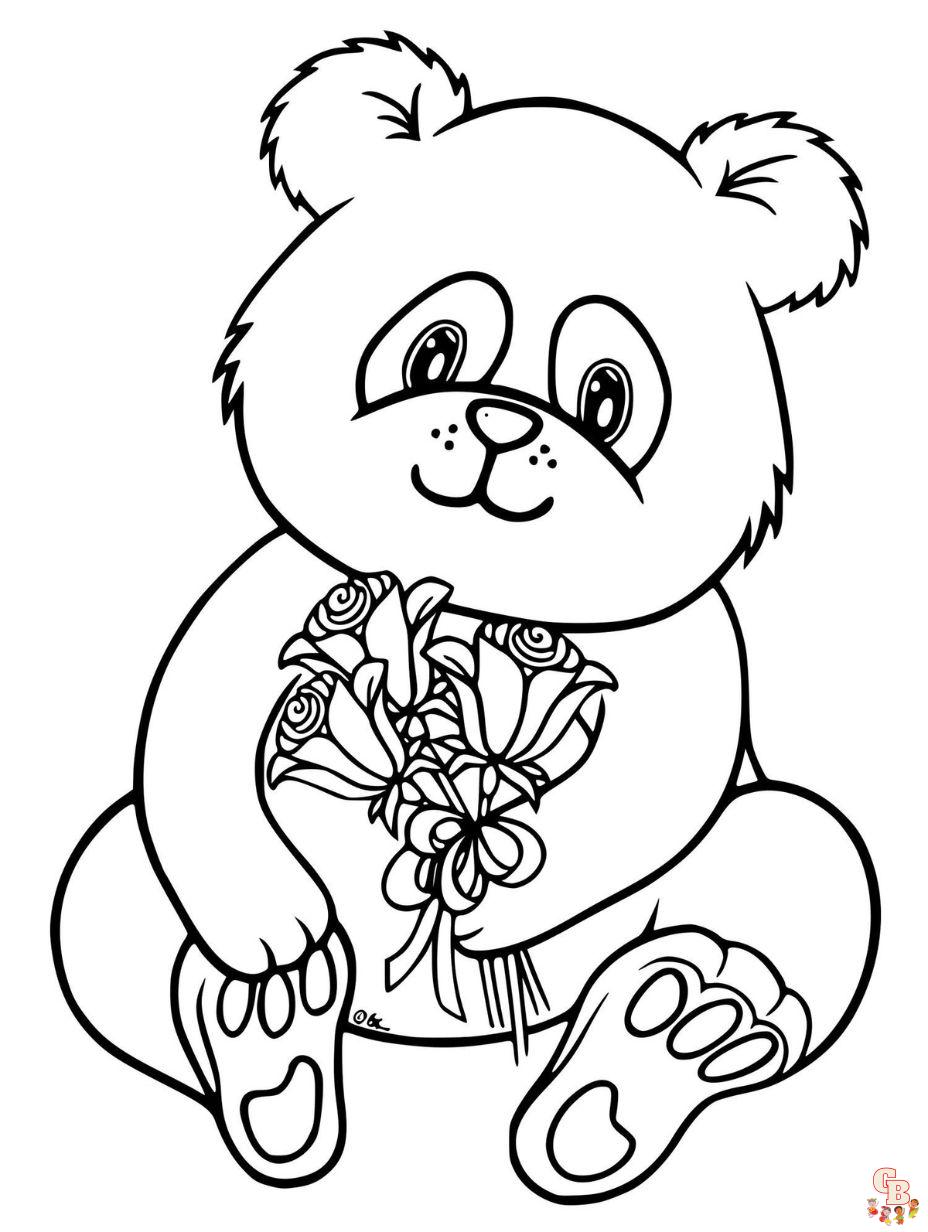 panda bear snowman coloring pages