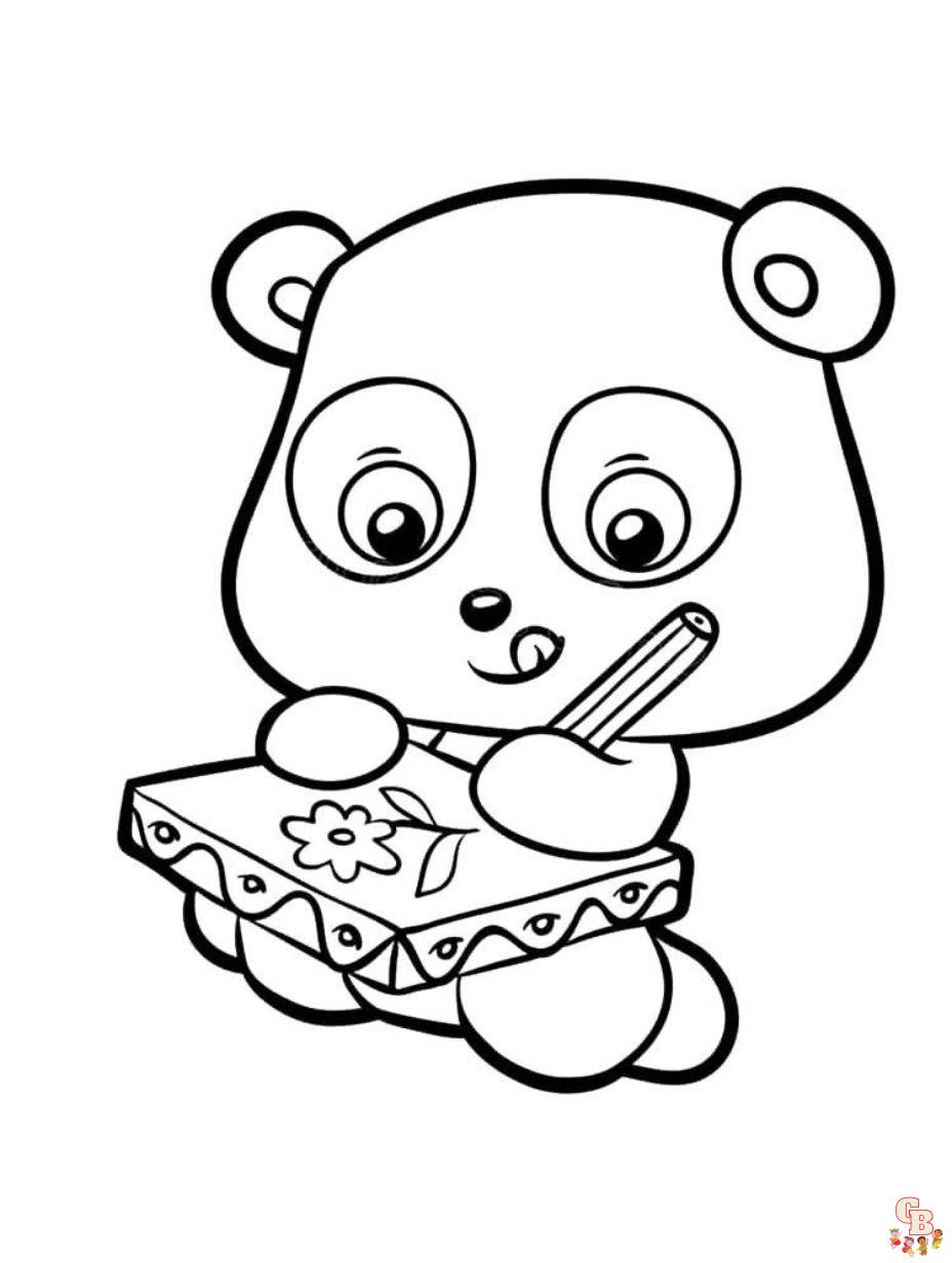 panda coloring pages we bare bears