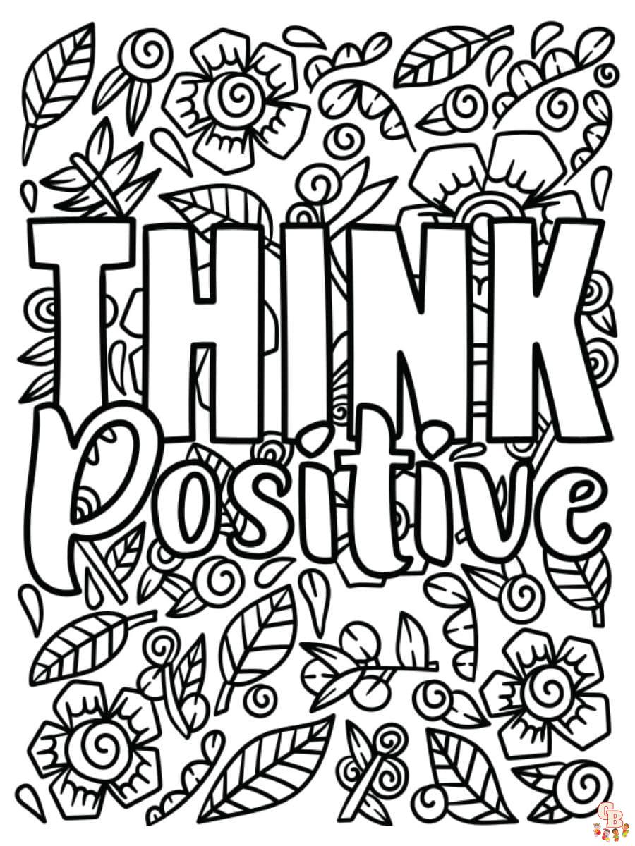 positive affirmation coloring pages