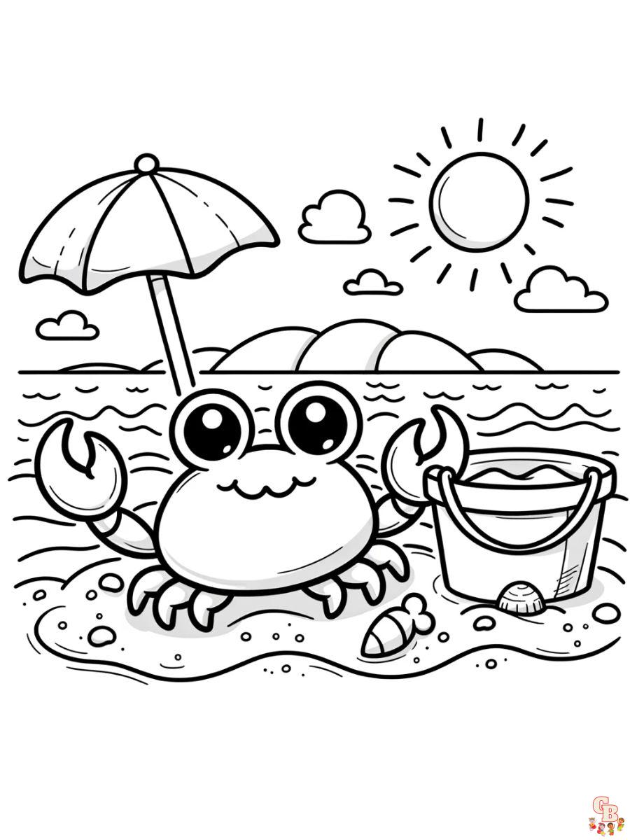 printable beach coloring pages