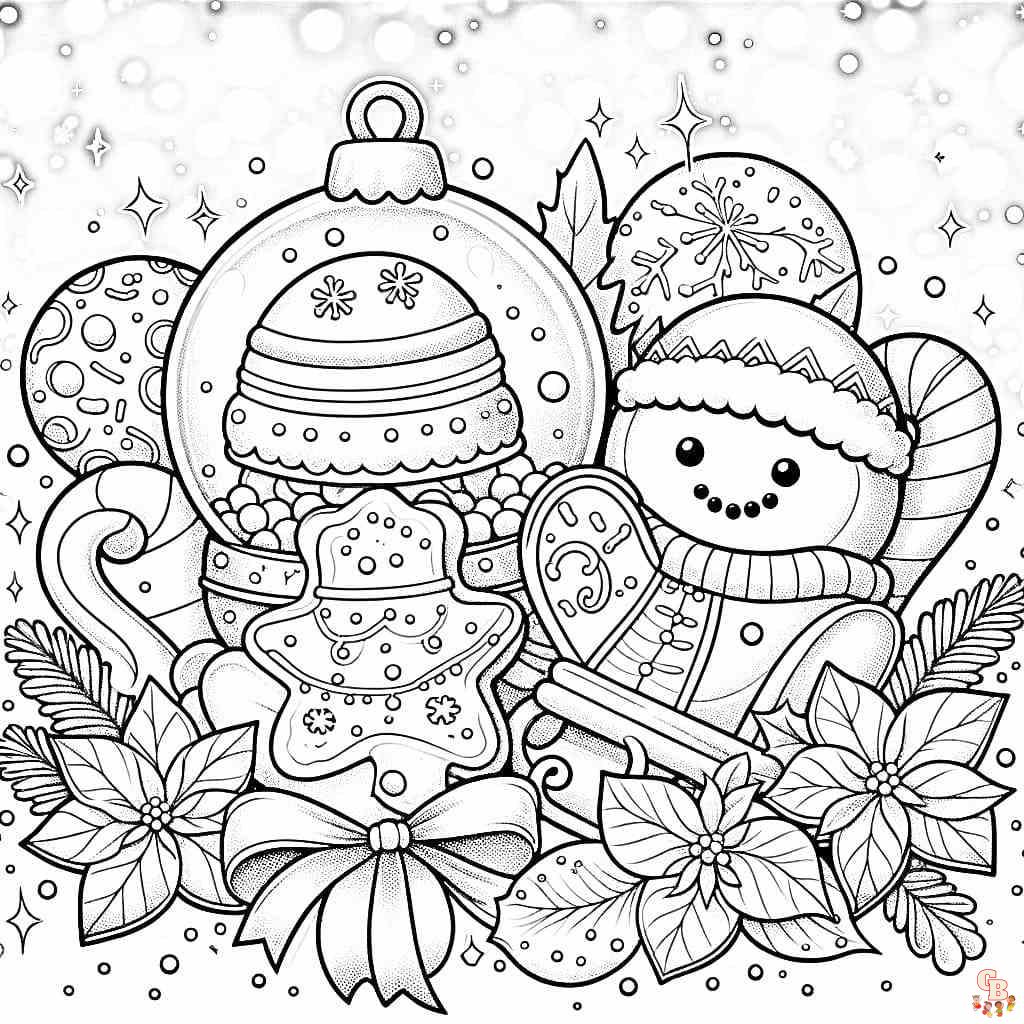 printable christmas cookie coloring pages