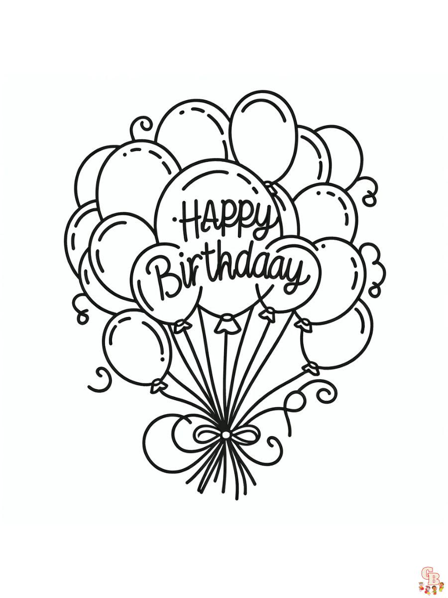 printable coloring pages happy birthday