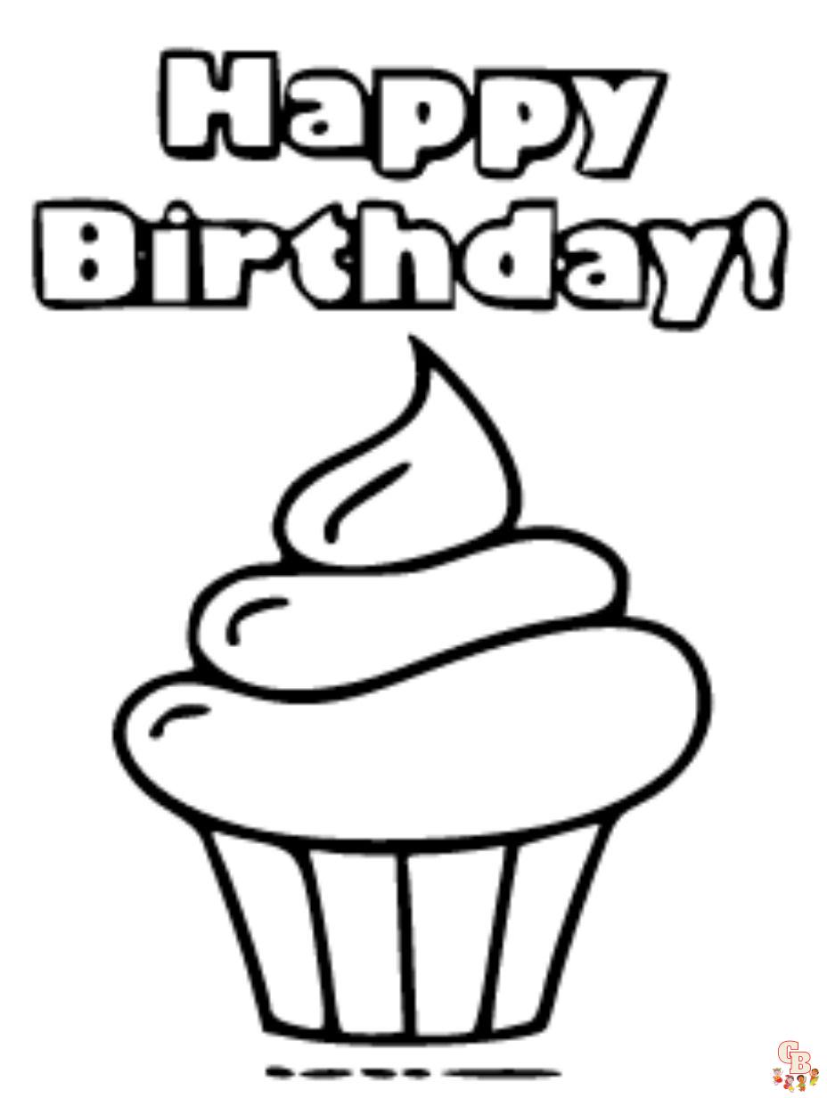 printable happy birthday coloring pages