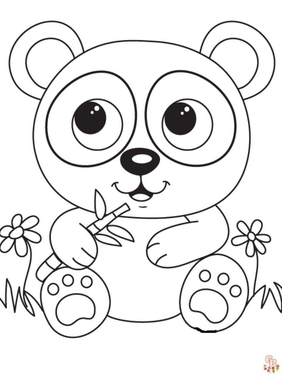 printable red panda coloring pages