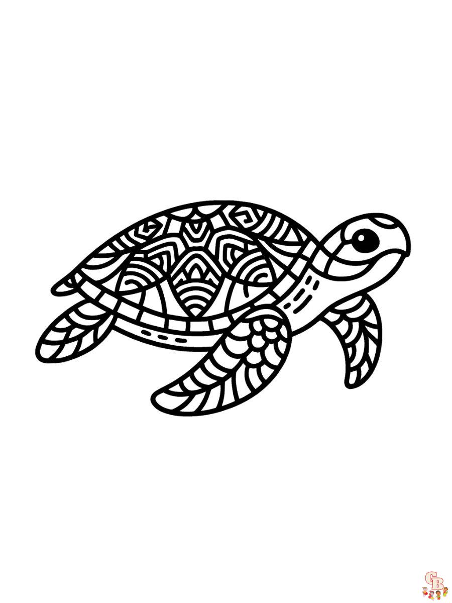 printable sea turtle coloring page