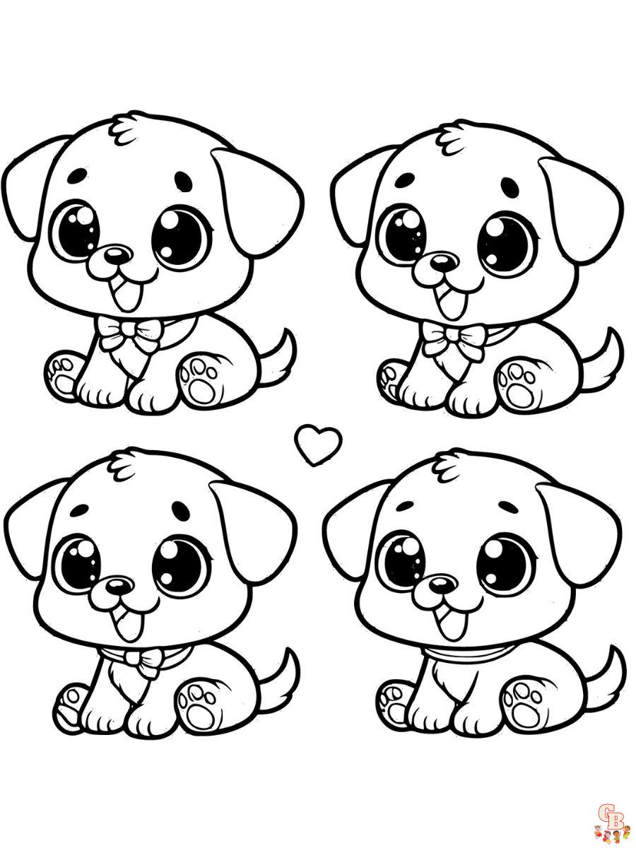 puppy cartoon coloring page free