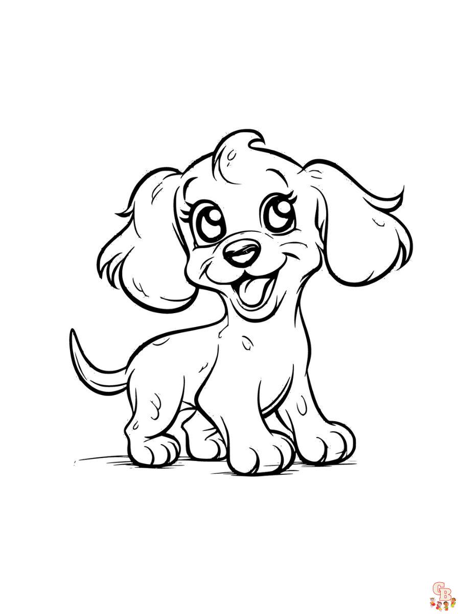 puppy cartoon coloring page