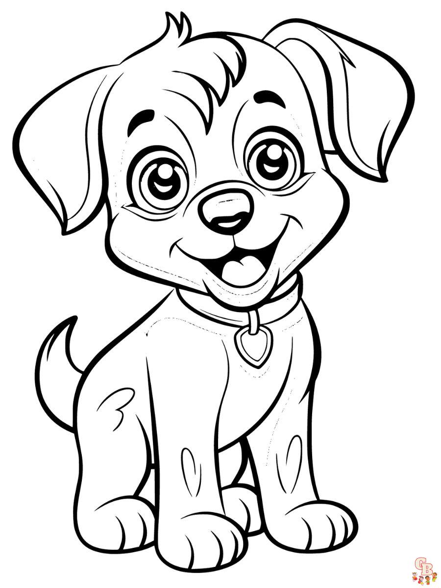 puppy cartoon coloring pages