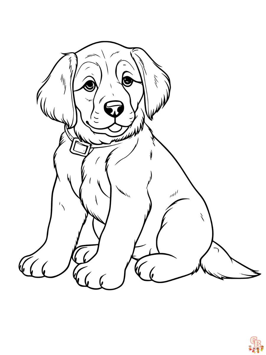 puppy coloring pages realistic