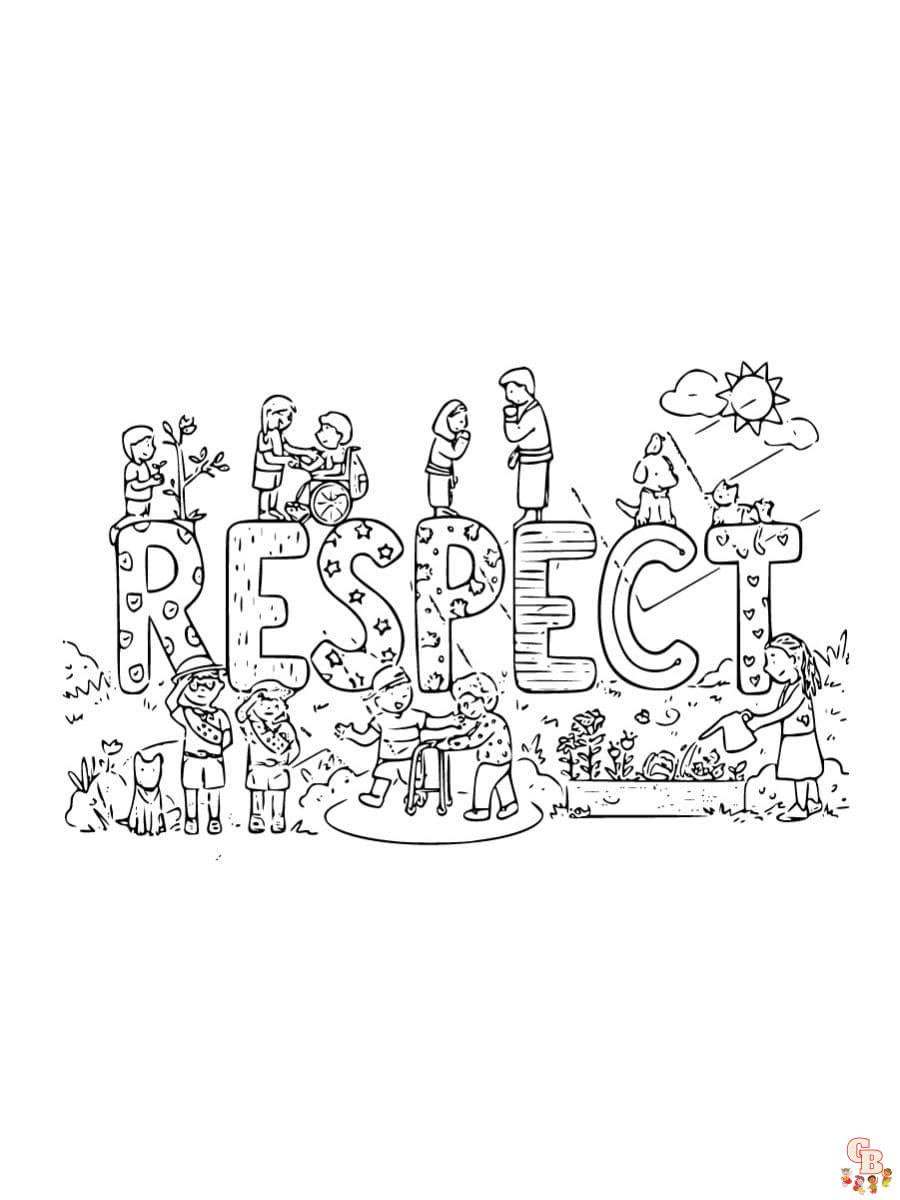 respect coloring pages