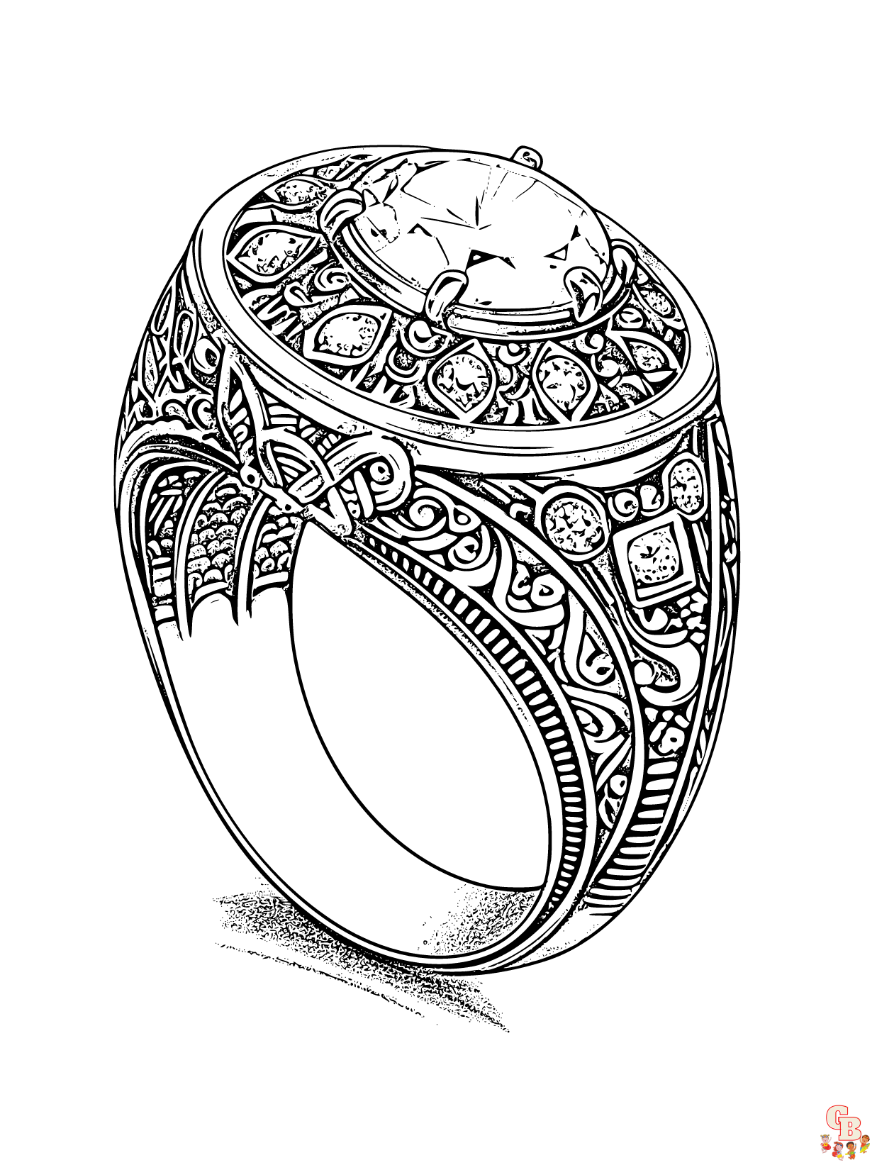 ring coloring pages printable free