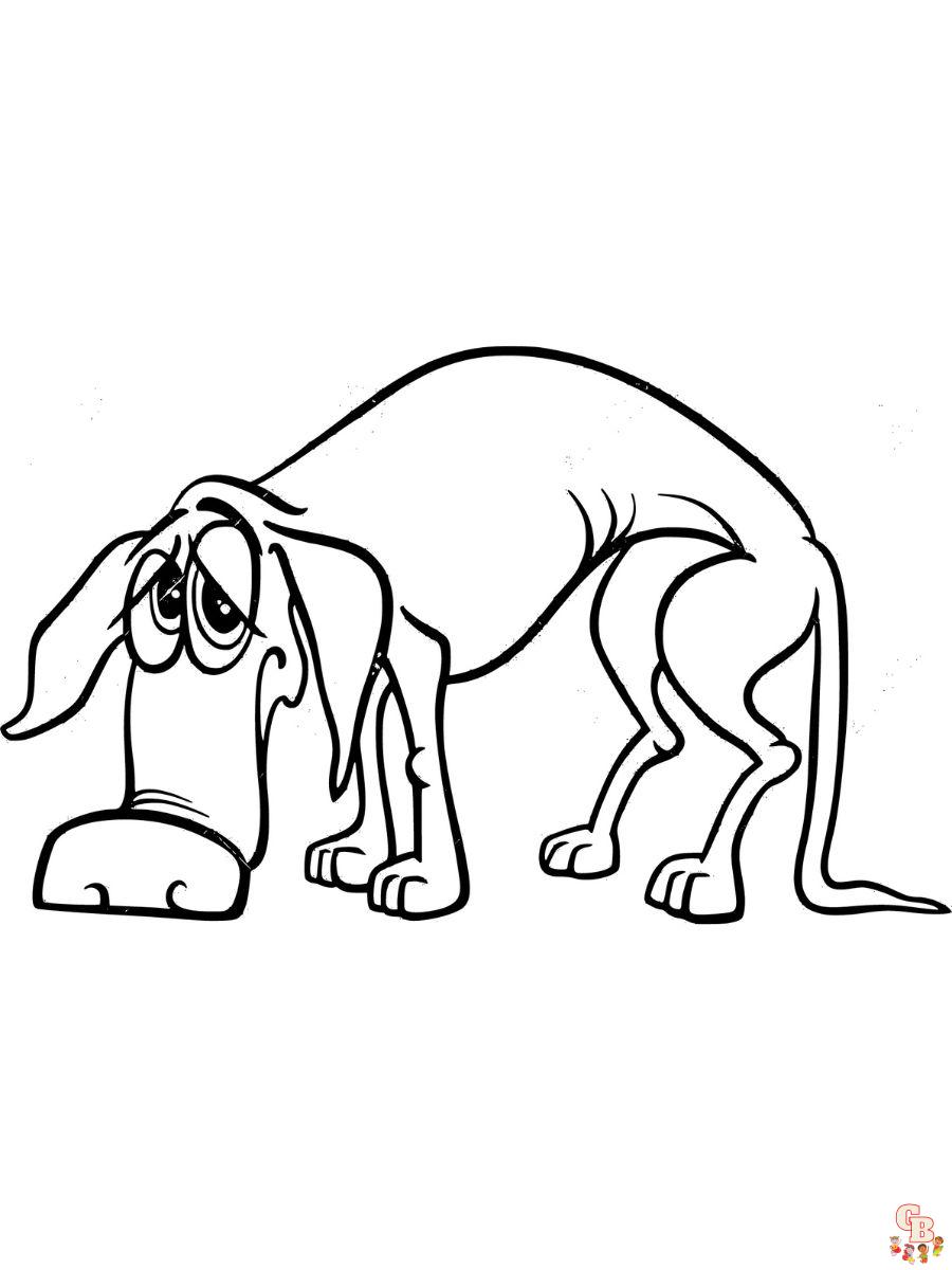 sad puppies coloring pages