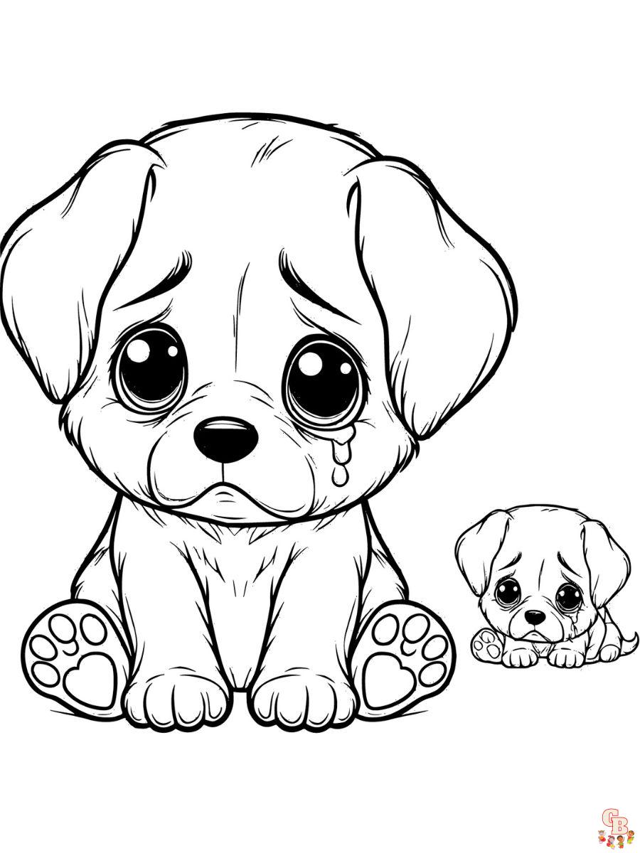 sad puppy in life of pets coloring pages