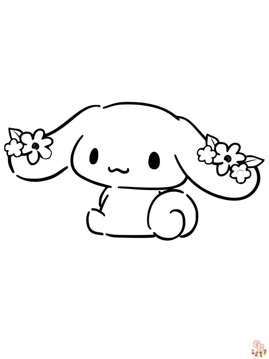 sanrio cinnamoroll coloring pages