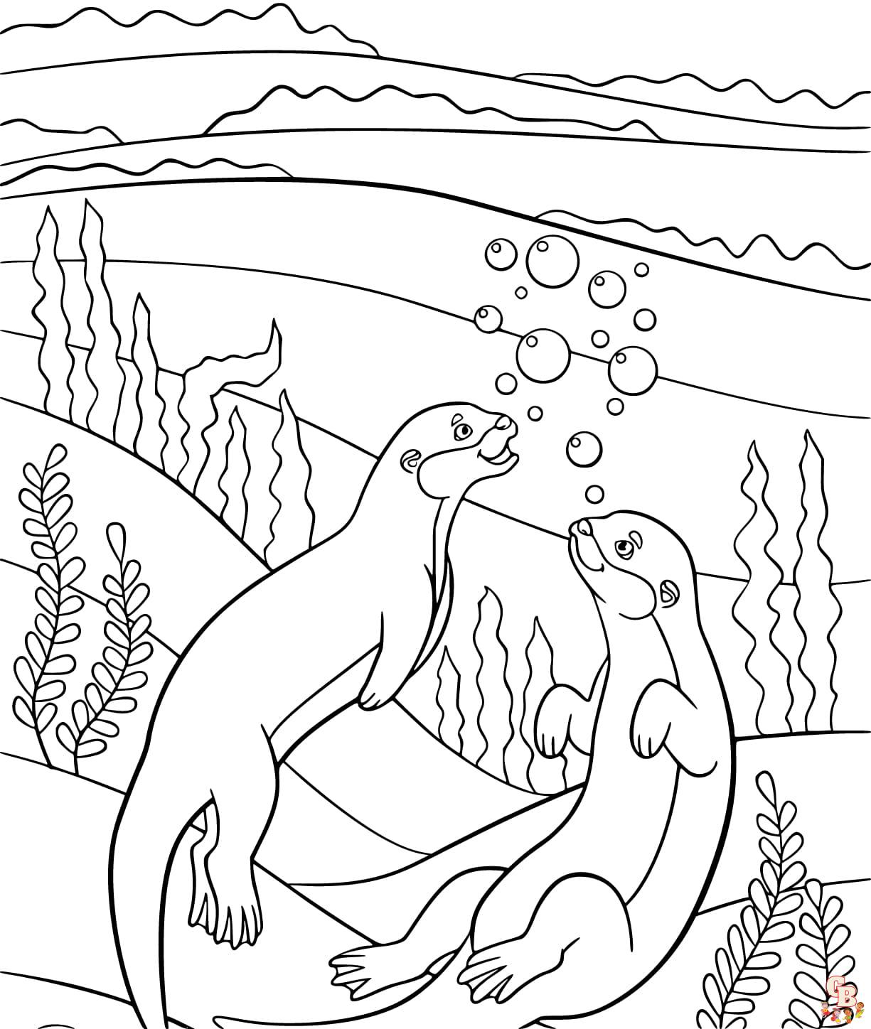 sea otter Coloring Sheets Free