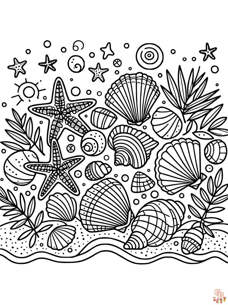 summer beach coloring sheets