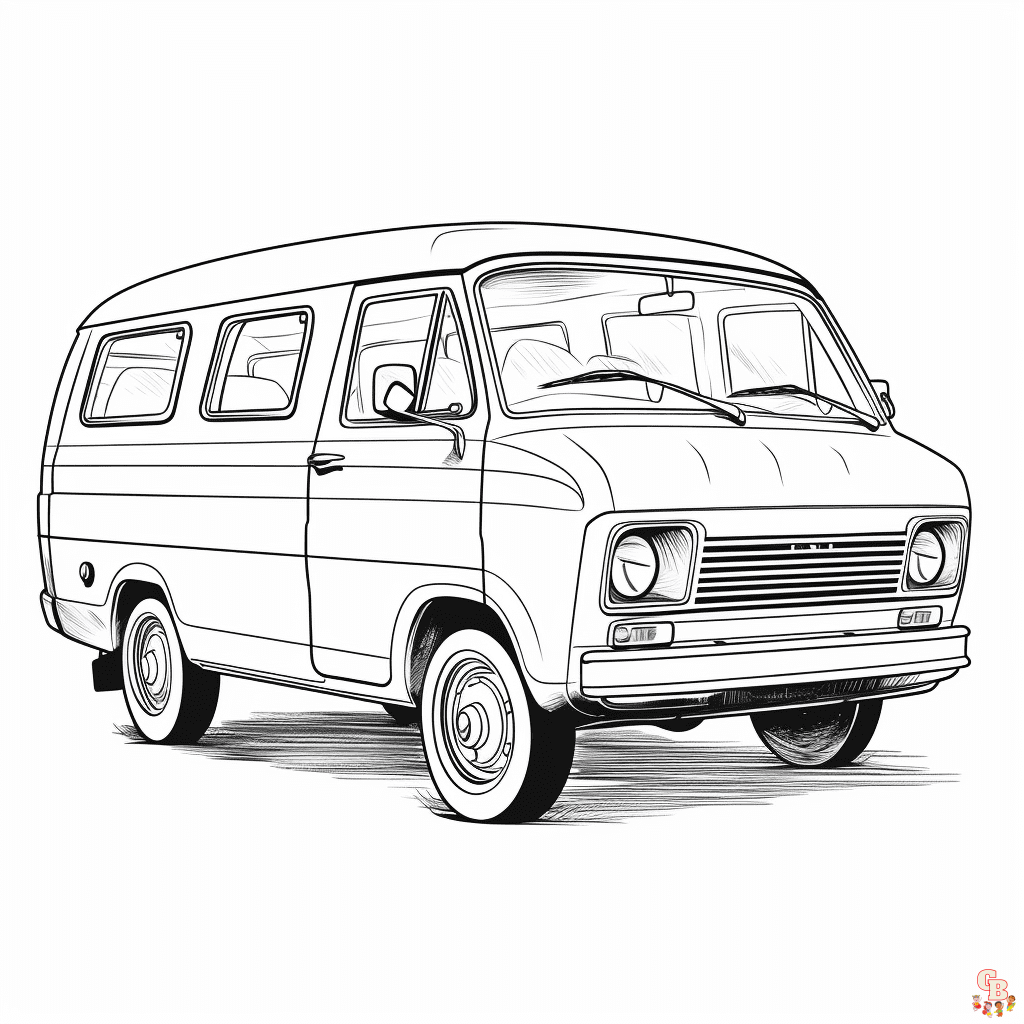 van coloring page