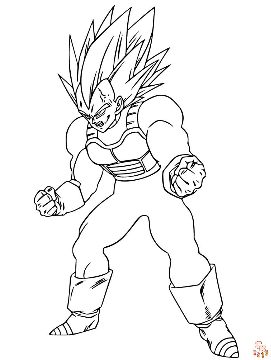 vegeta coloring pages