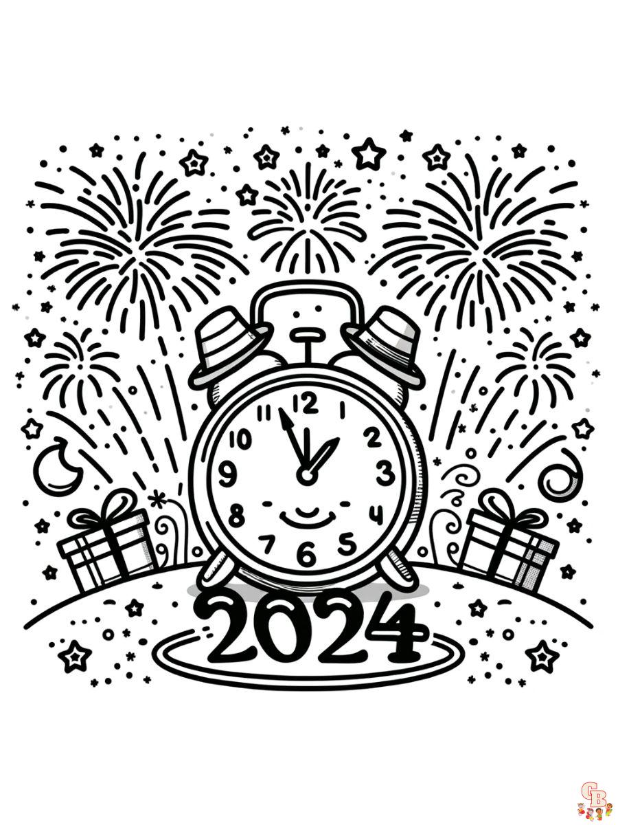 2024 new years coloring pages