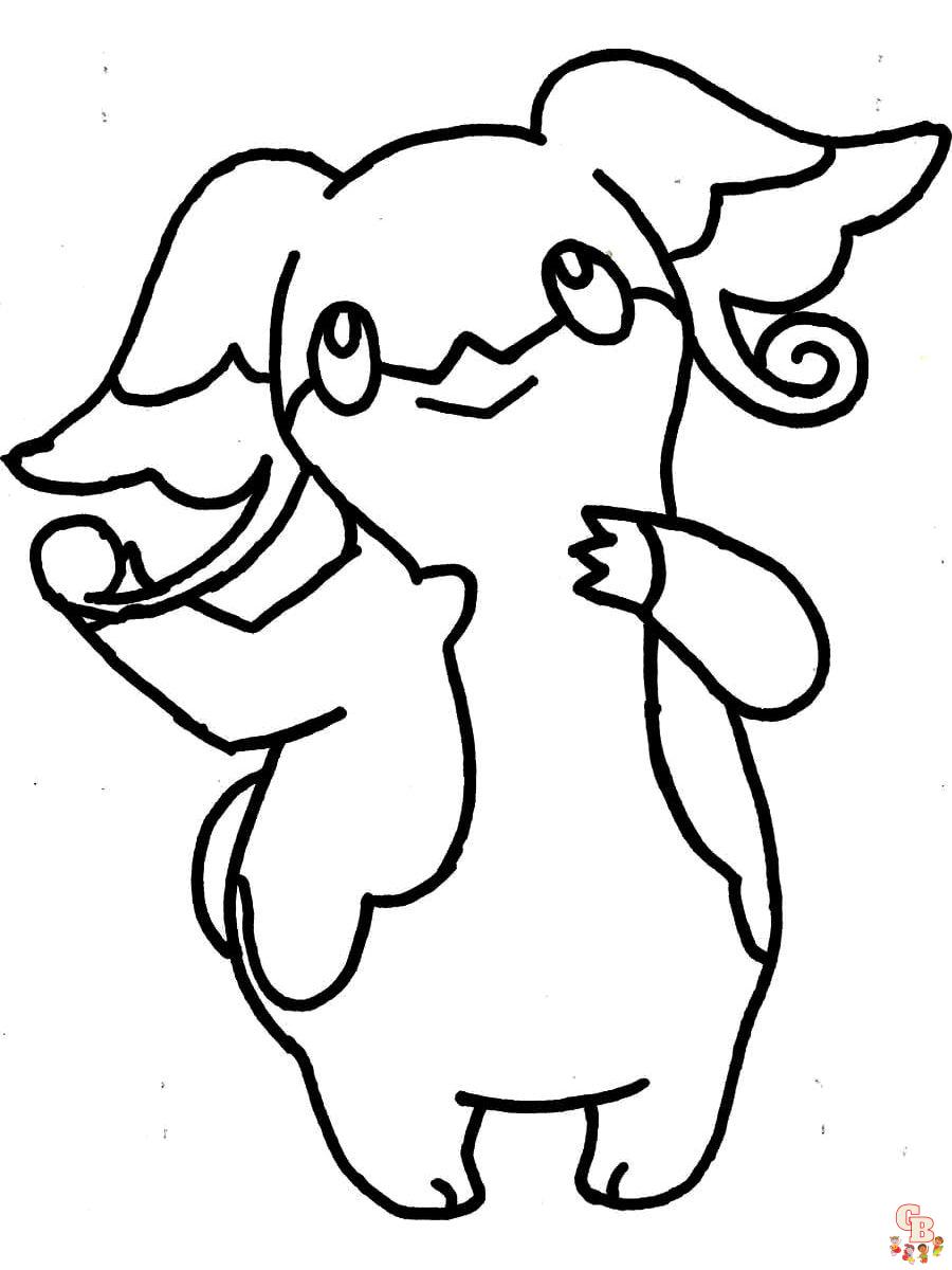 Audino mega pokemon coloring pages