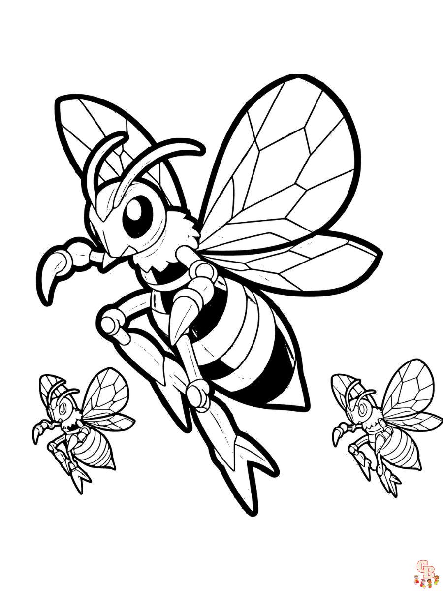 Beedrill coloring pages