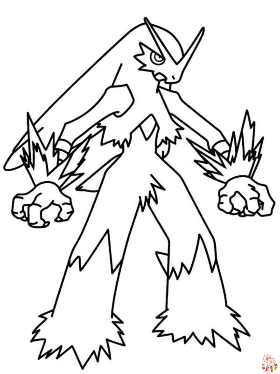 Blaziken mega pokemon coloring pages