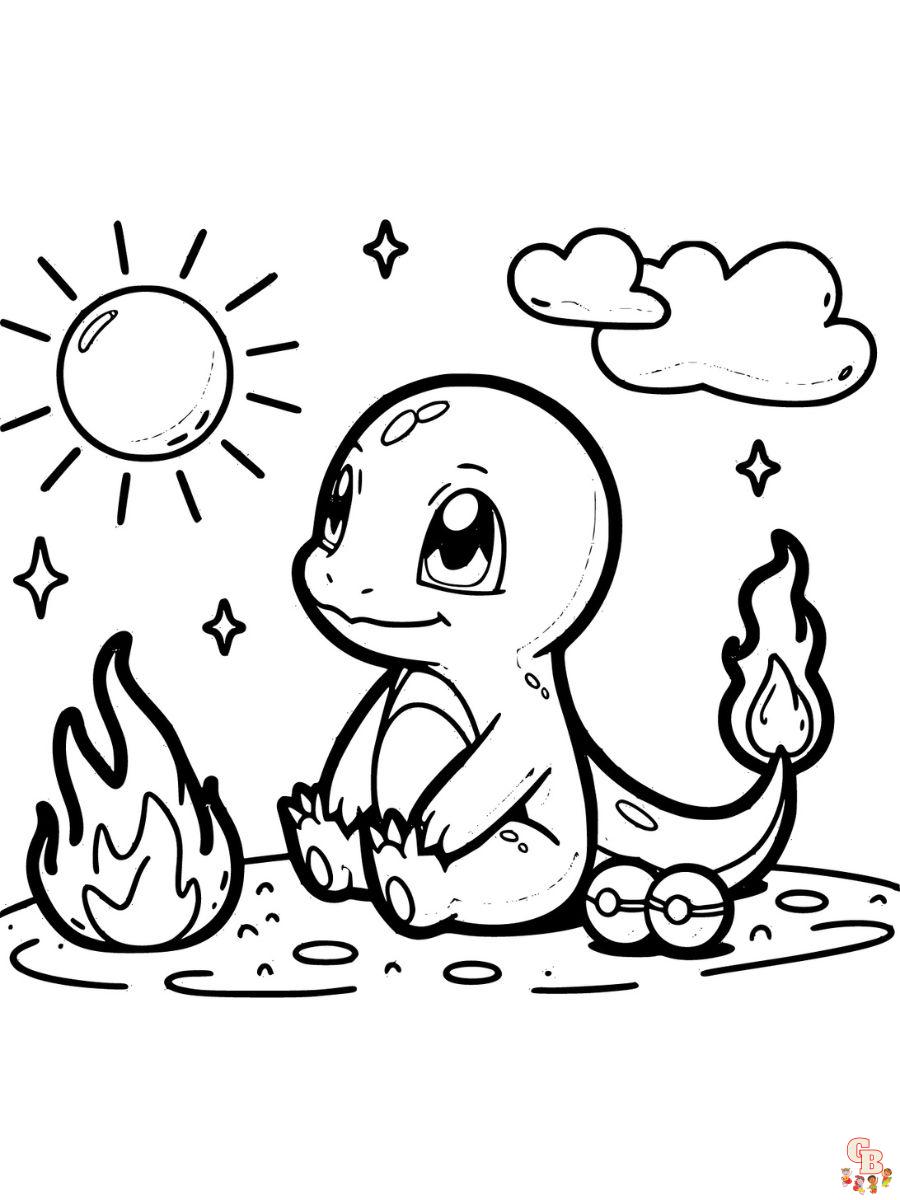 Charmander coloring pages