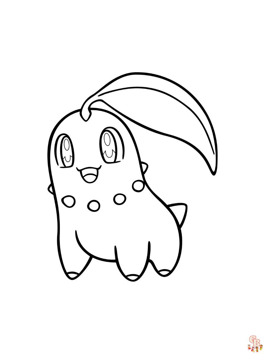 Chikorita coloring pages