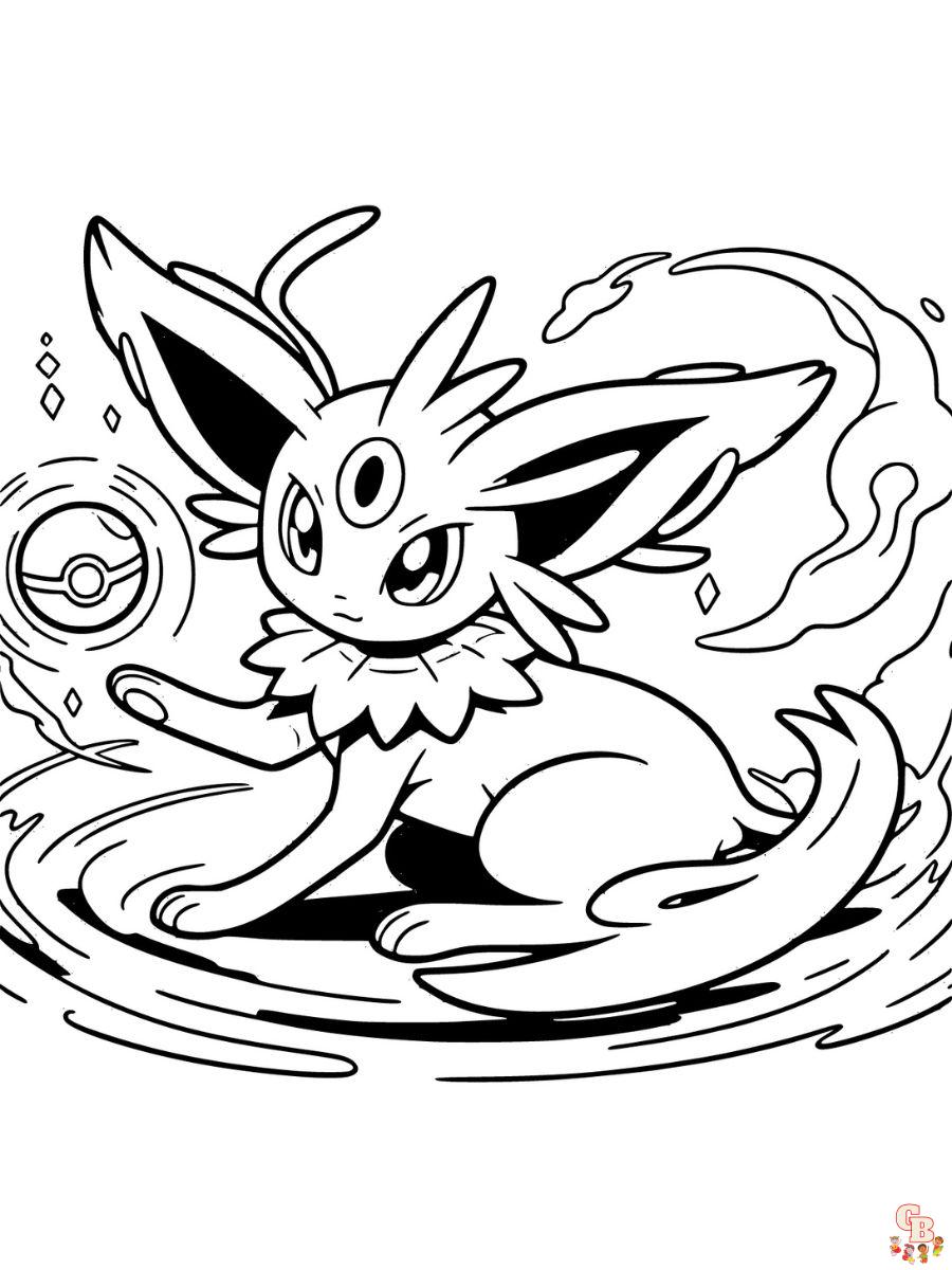 Espeon coloring pages