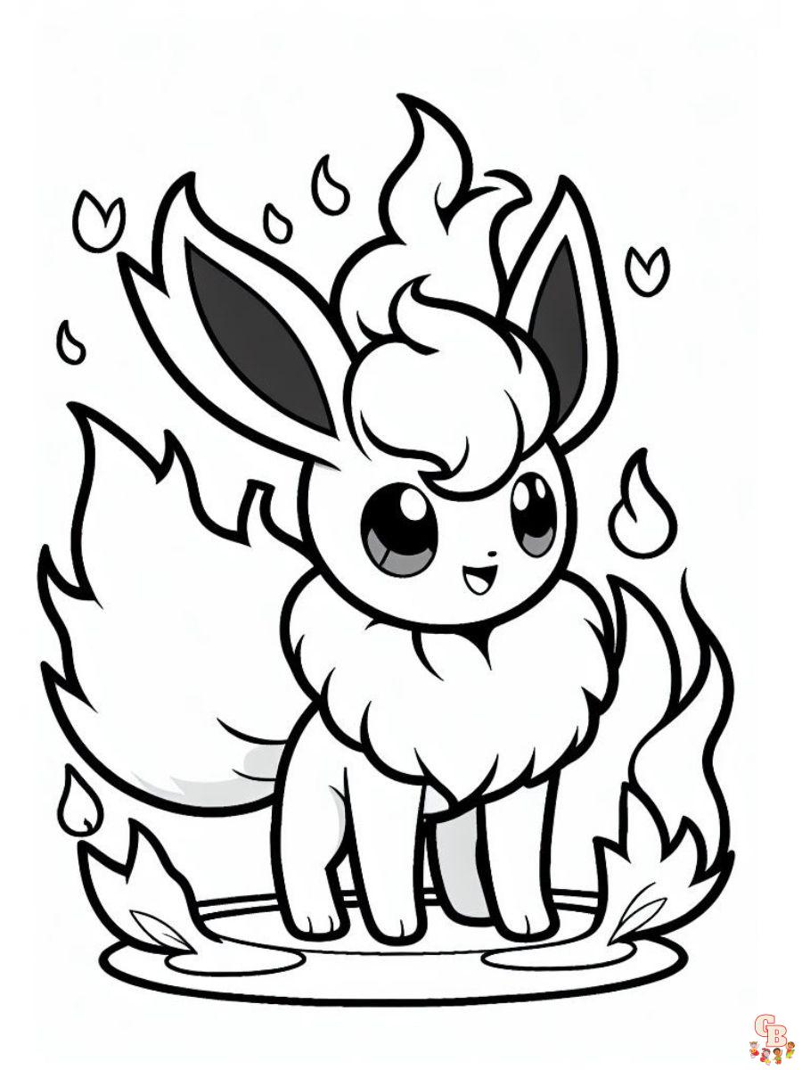 Flareon coloring pages