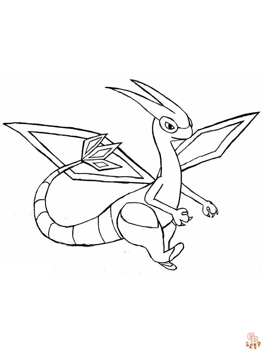 Flygon coloring pages