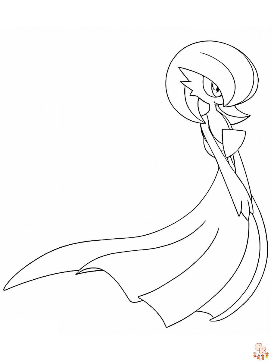 Gardevoir mega pokemon coloring pages