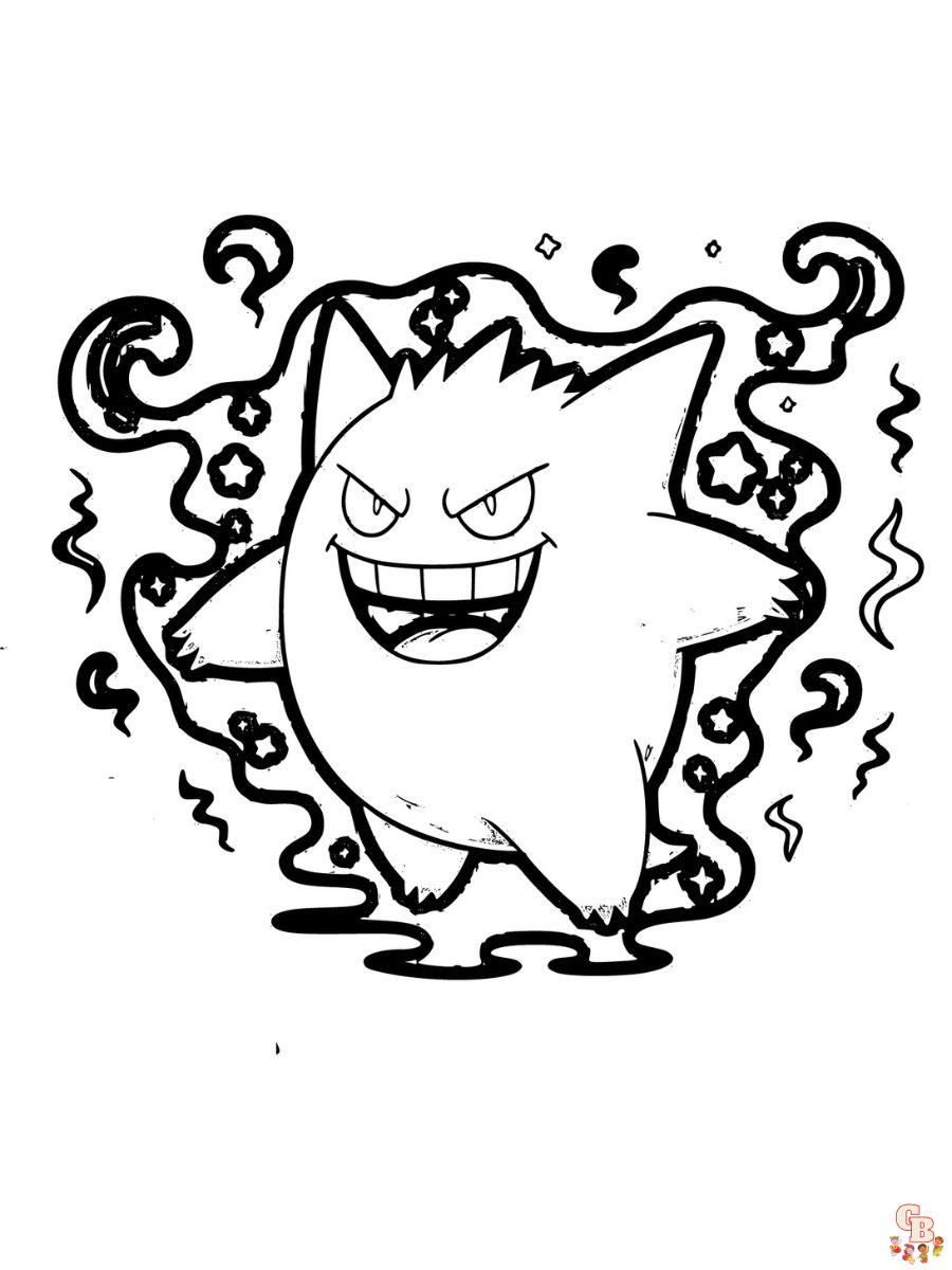 Gengar coloring pages