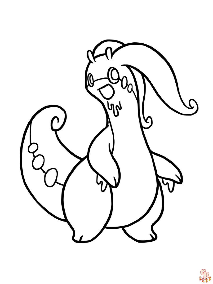 Goodra coloring pages