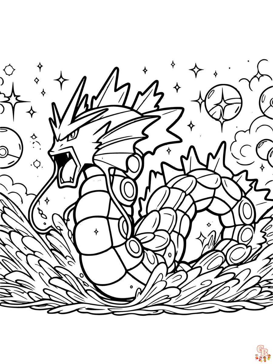 Gyarados mega pokemon coloring pages