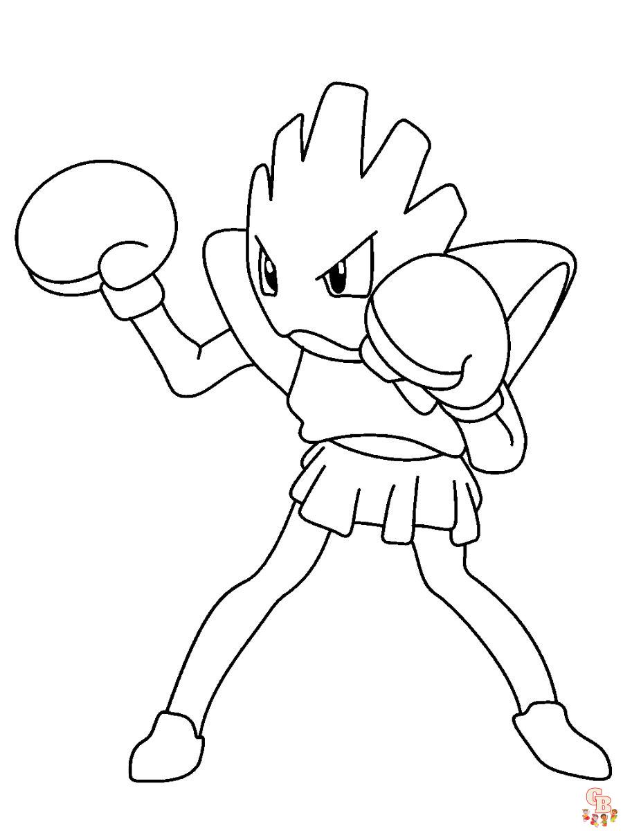 Hitmonchan coloring page