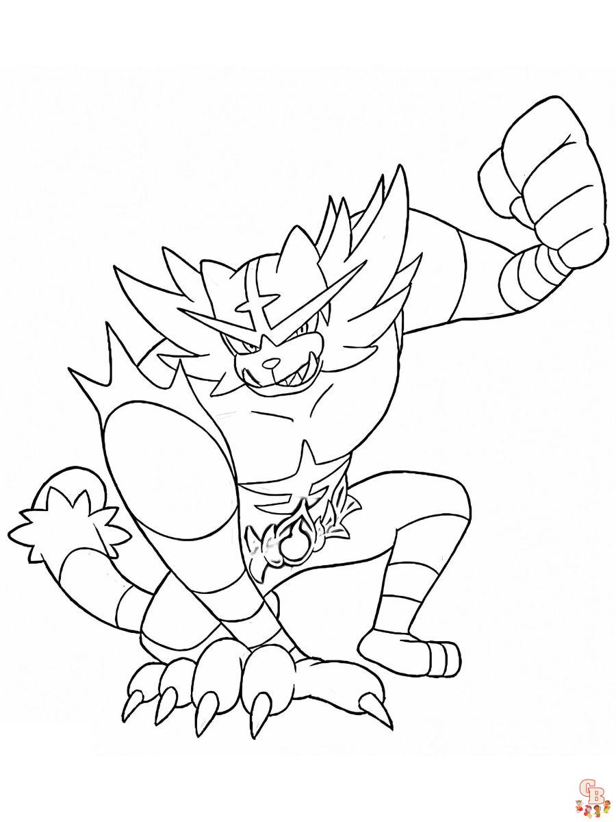 Incineroar coloring pages