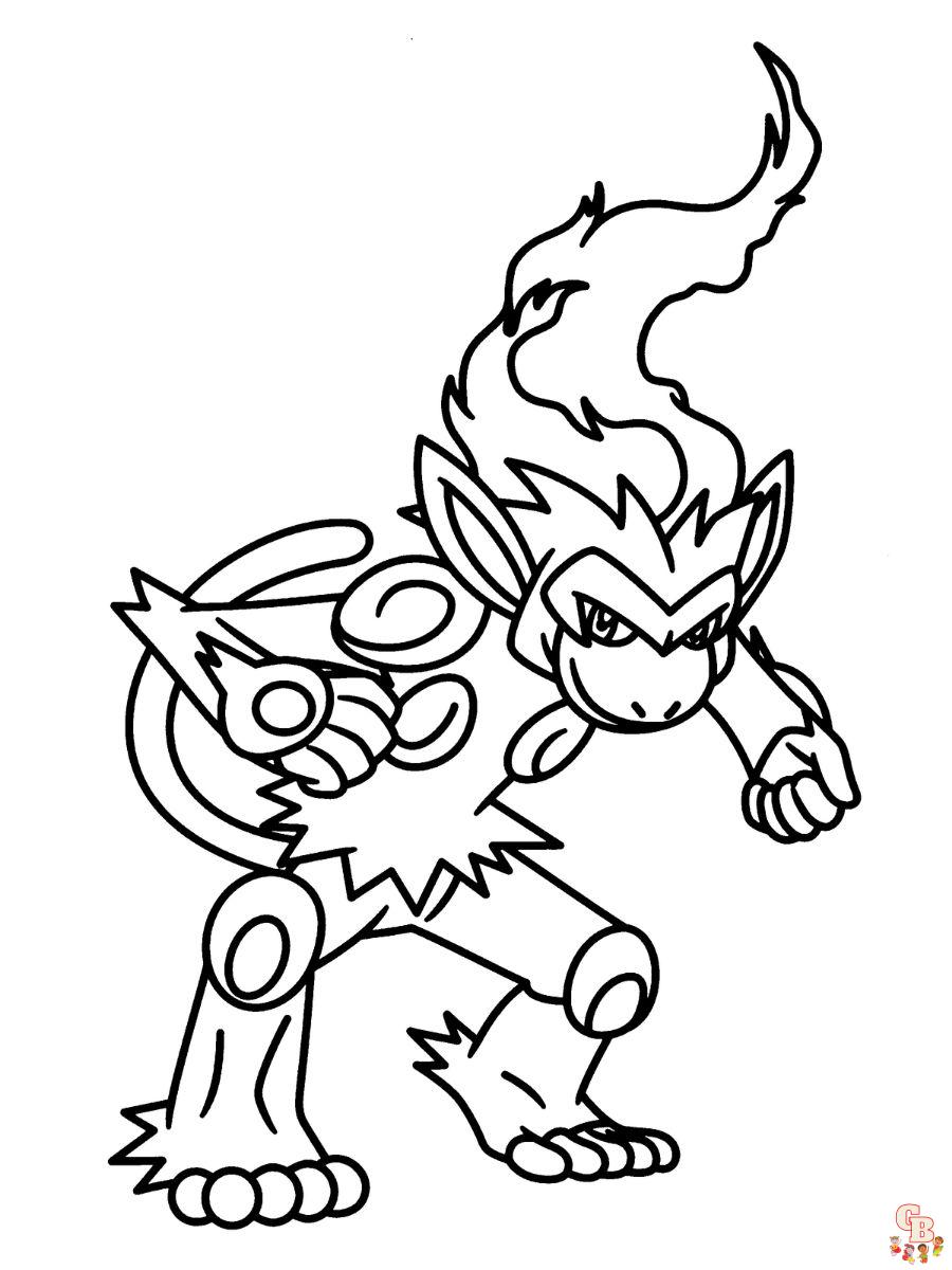 Infernape coloring pages