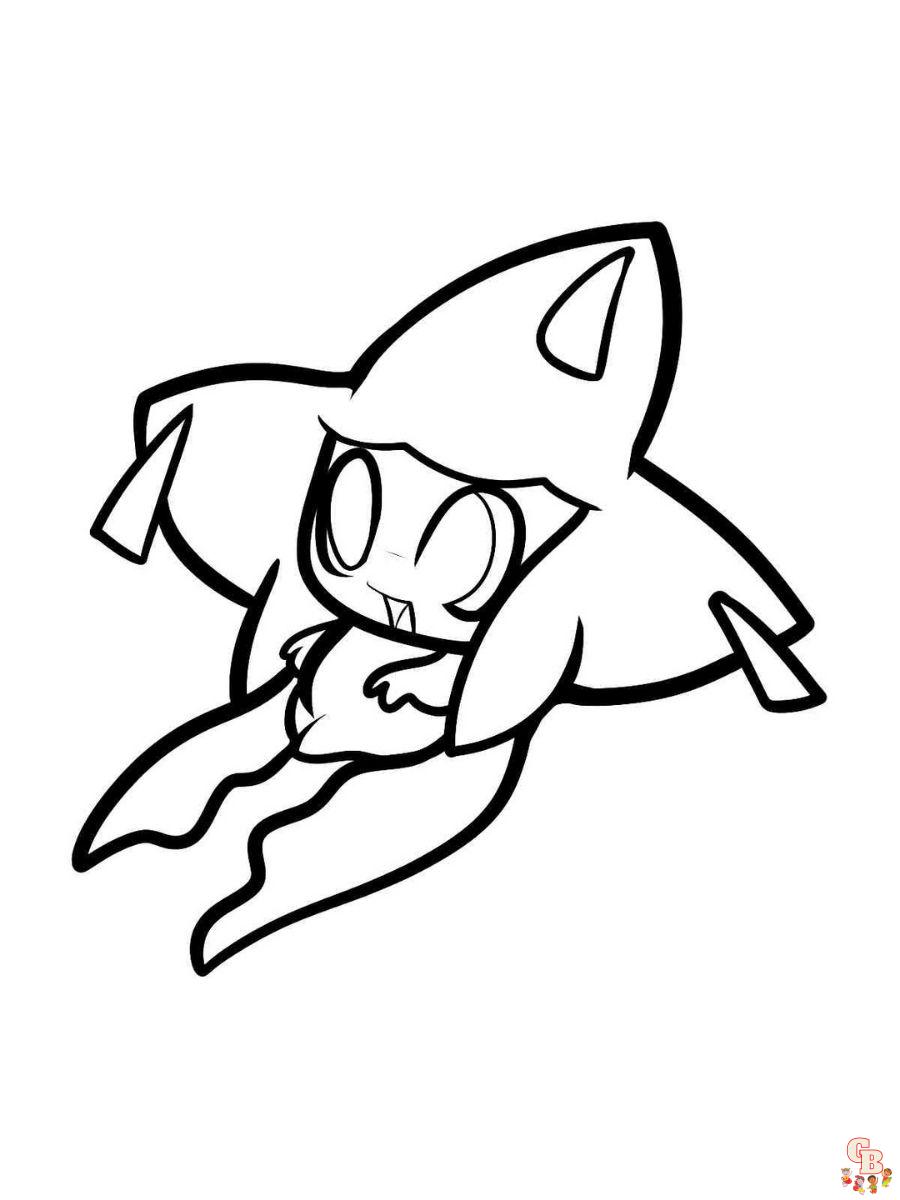 Jirachi coloring pages