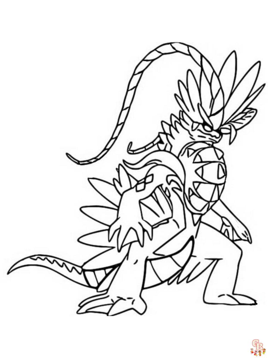 Koraidon legendary pokemon coloring pages