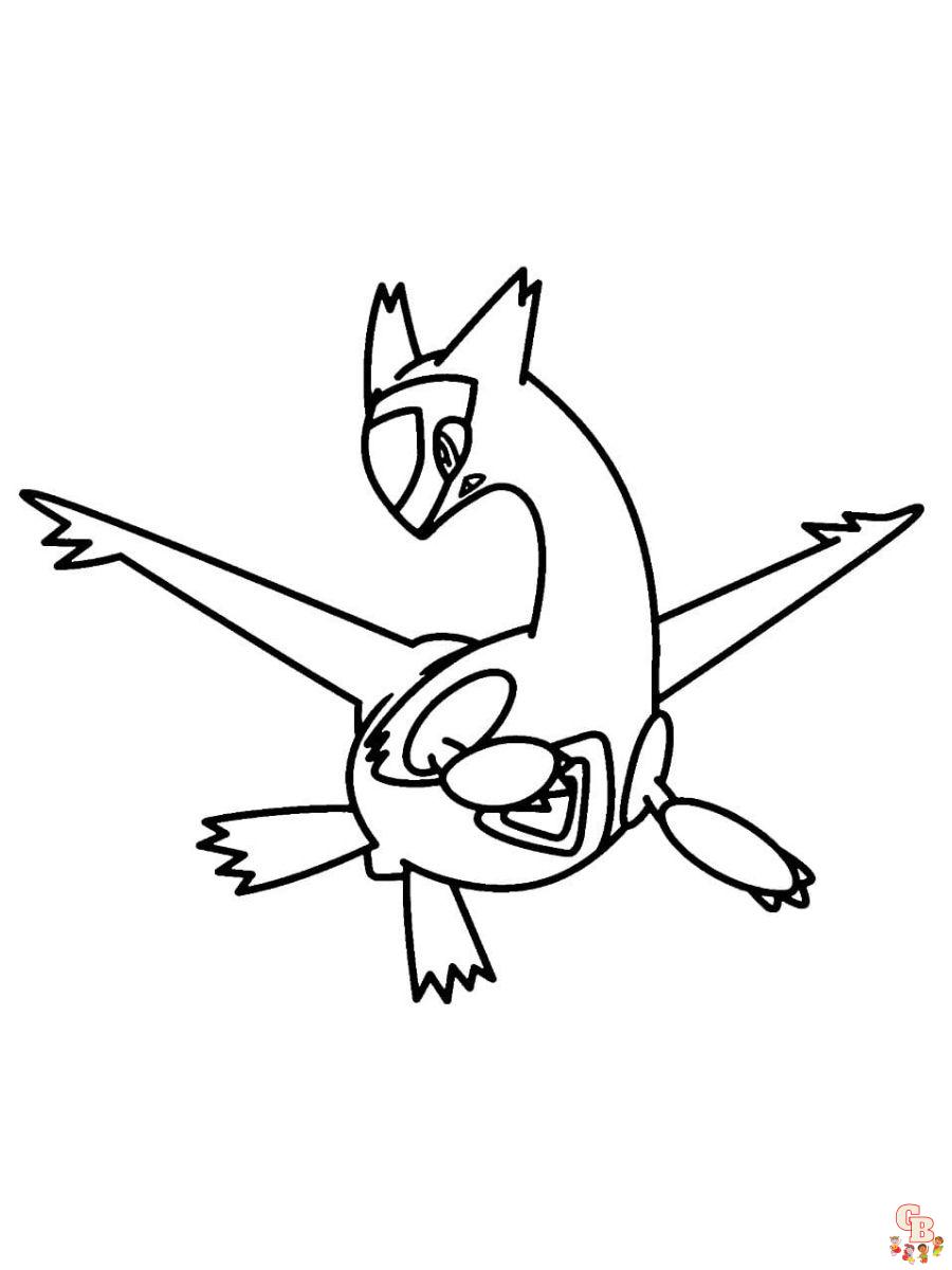 Latias coloring pages