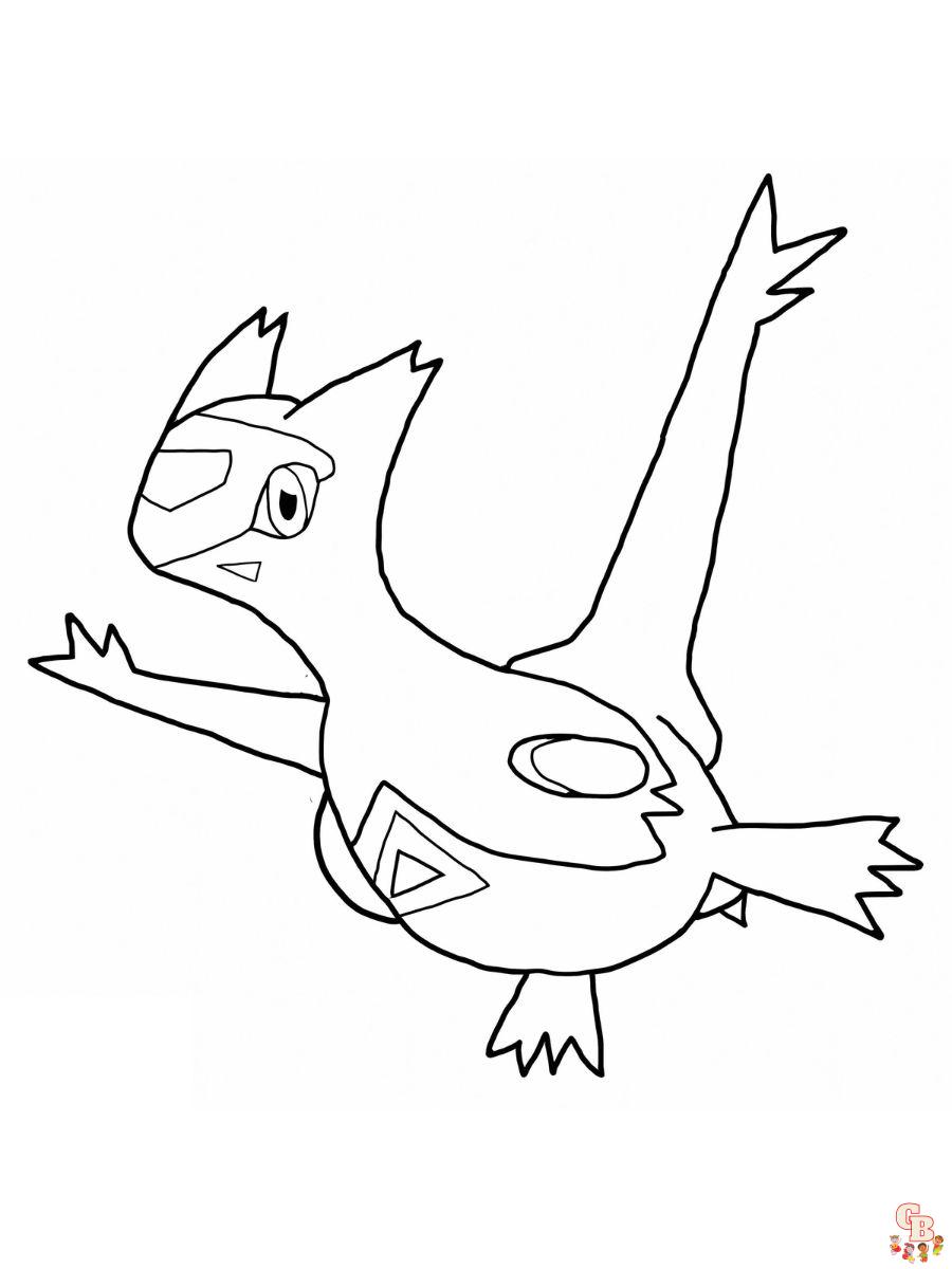 Latias mega pokemon coloring pages