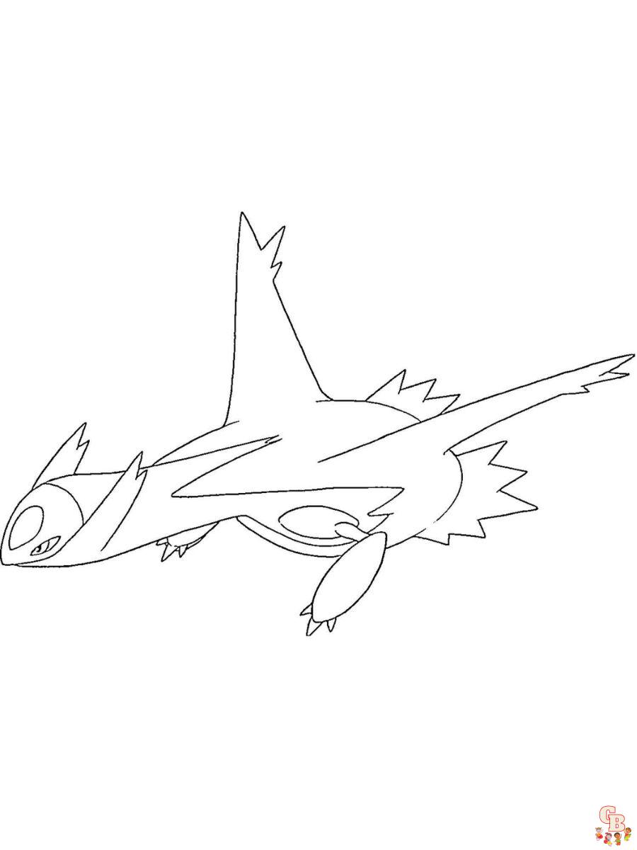 Latios mega pokemon coloring pages