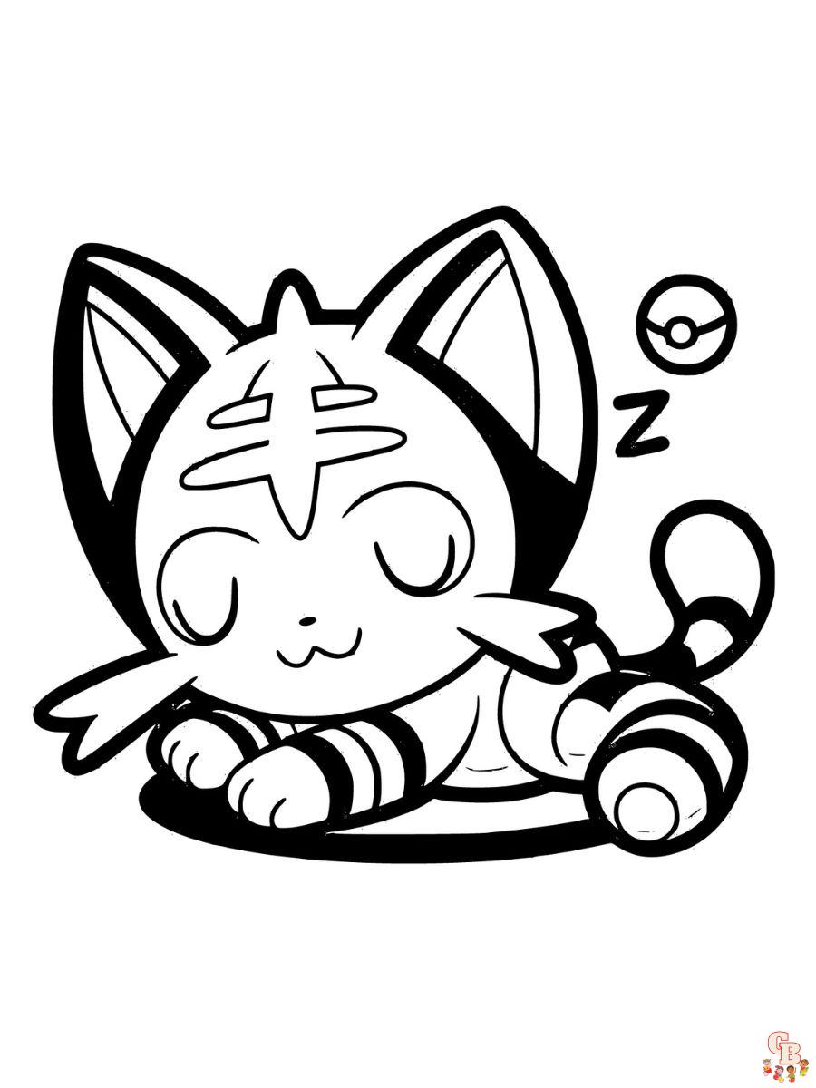 Litten coloring pages